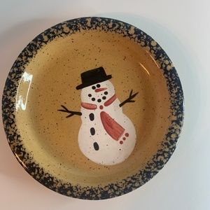 1995 Bath and Body Works Snowman Plate Decor